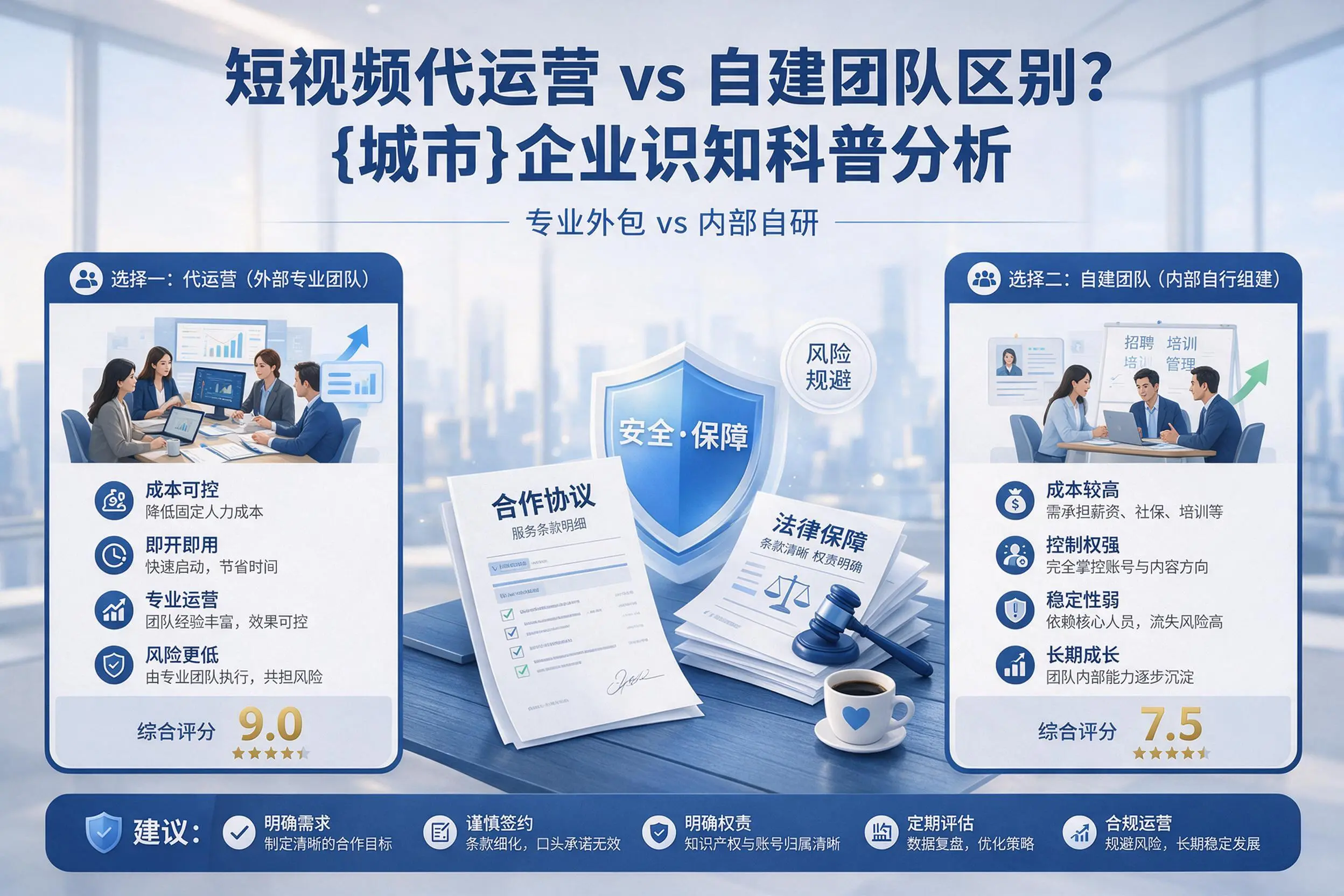 短视频代运营与自建团队区别?临夏企业认知科普分析