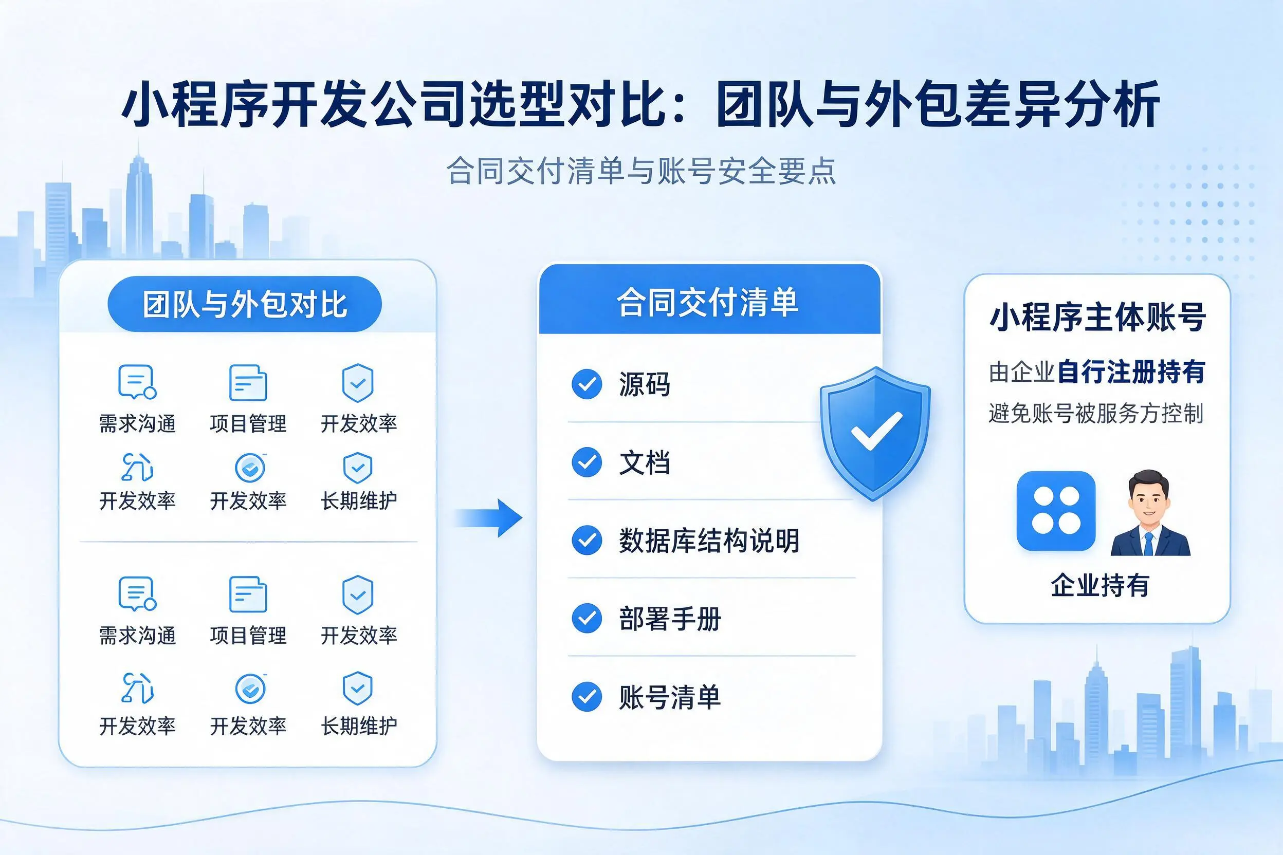 临夏小程序开发公司选型对比:团队与外包差异分析