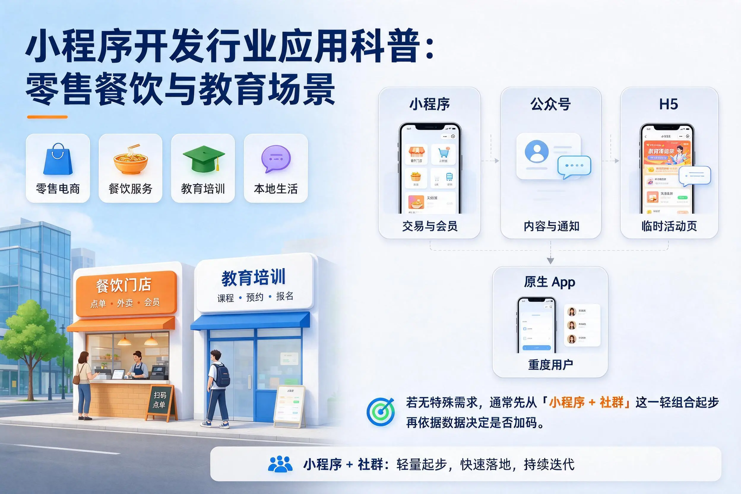 临夏小程序开发行业应用科普：零售餐饮与教育场景