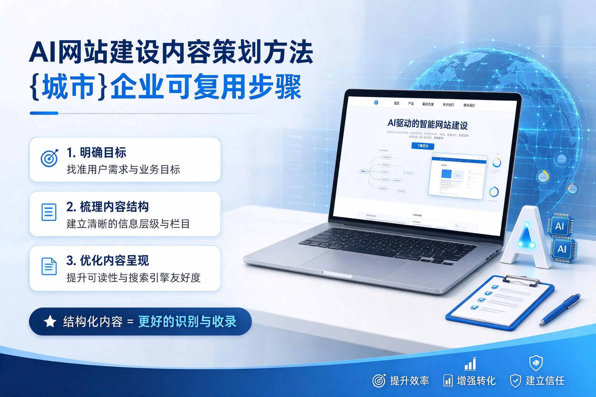 AI网站建设内容策划方法，临夏企业可复用步骤